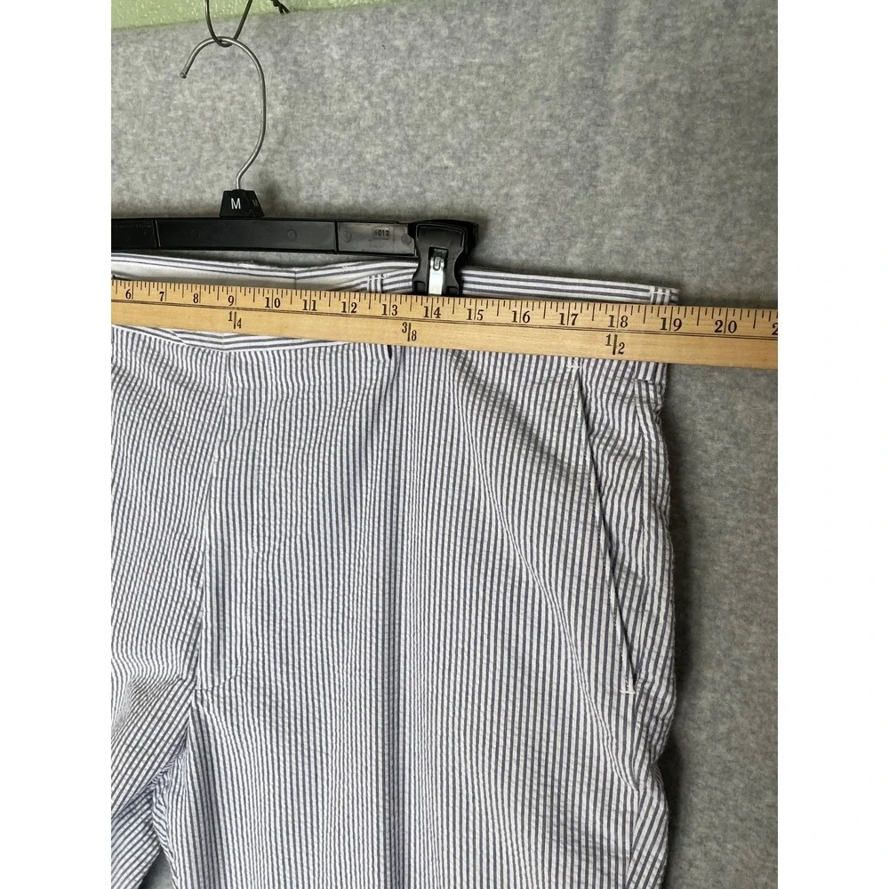 Jos A Bank Stays Cool Tailored Fit Suit Mens 41R Seersucker‎ Striped Blue White